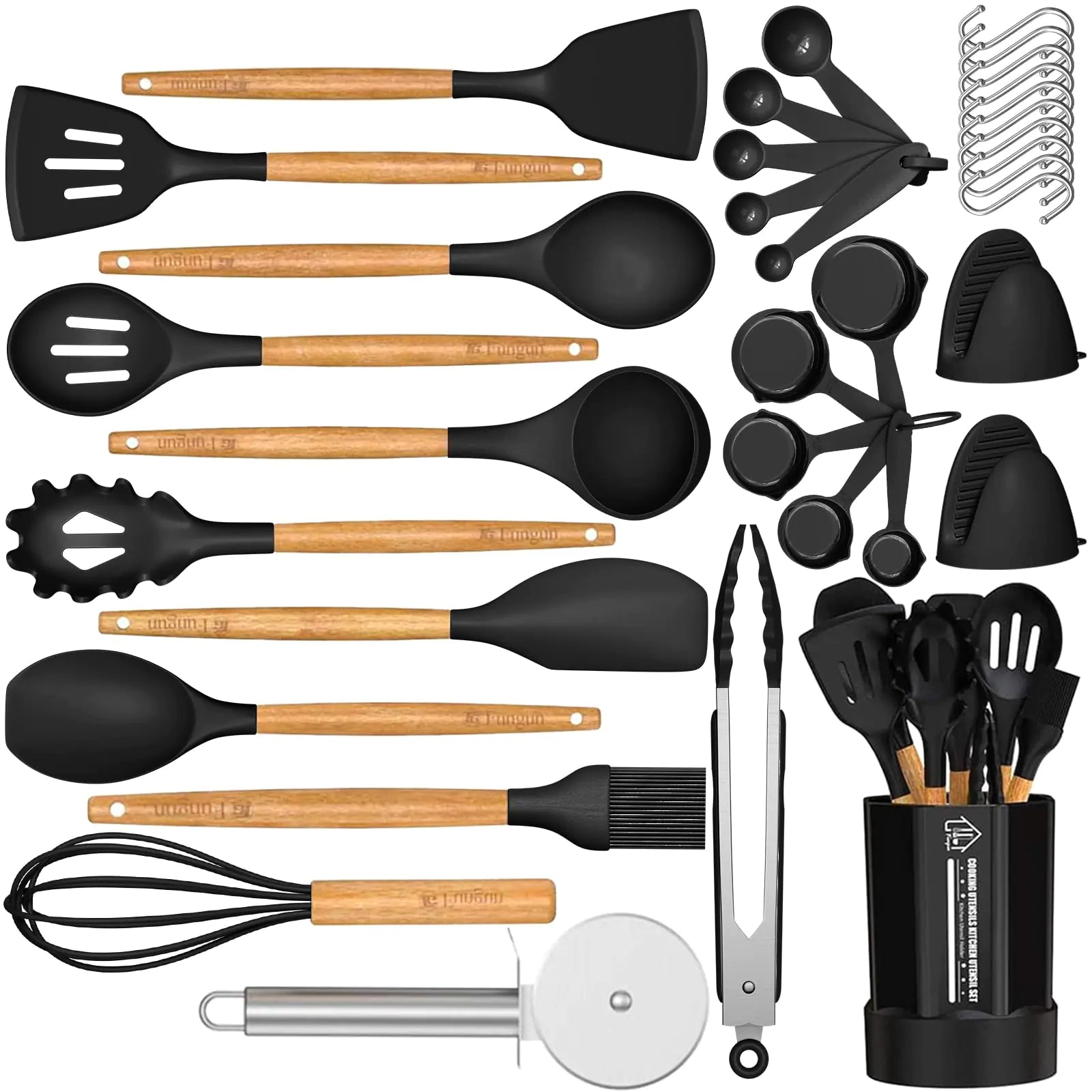 Premium 35-Piece Cooking Set – The Perfect Kitchen Gift (Black Edition)